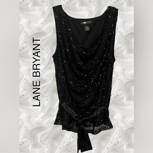 LANE BRYANT LADIES BLOUSE WITH TIE WAIST SIZE 16.  Bust 20” Length 24.5” - Picture 7 of 14